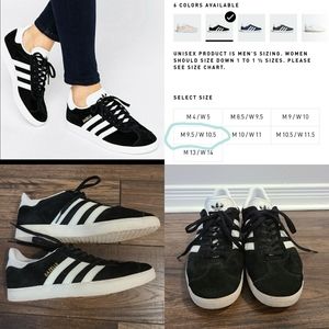 ADIDAS GAZELLE  Black Unisex Men 9.5 / Women 10.5
